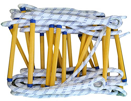 Scala Antincendio D'emergenza, Scale di Sicurezza con Moschettoni, Scala a Fune di Salvataggio Pioli Antiscivolo per Una Rapida Installazione in Caso di Incendio,8m/26ft