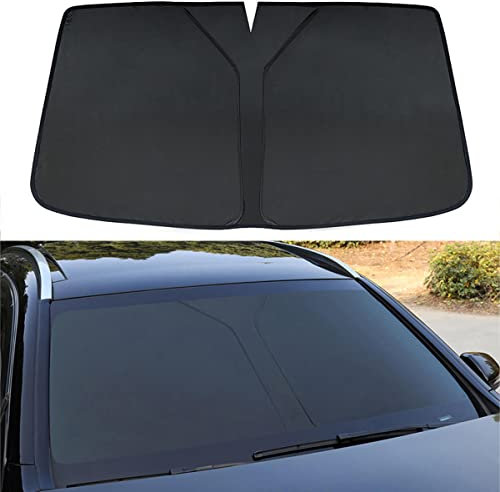 LUKBUT Parasol Negro para Parabrisas, Apto para Mercedes Benz Clase C W204 2007-2014, Fácil de Usar