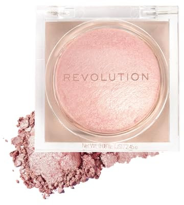 Makeup Revolution Beam Bright Highlighter - Puder-zu-Flüssig-Formel für ein Strahlen im ganzen Gesicht, 5 Atemberaubende Farbtöne: Pink Seduction