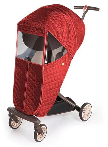 Lfdlmj Funda universal para cochecito de bebé, cubierta impermeable de invierno para cochecito de bebé, protege la forma de lluvia, sol, nieve, viento, polvo (estilo B, rojo vino)