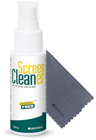 Screen Cleaner Spray with Microfiber Cloth, Laptop Cleaner, TV Screen Cleaner, Electronic & Lens Cleaner Spray - Versatile for Phones, Cameras, Computers, Eyeglasses (1)