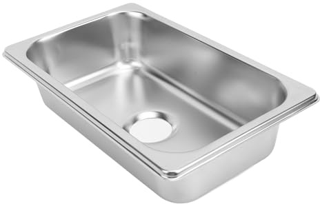 Båtyachter klass 304 rostfritt stål husbil diskho, rektangulärt handtvättställ med effektivt 40 mm avloppsuttag (poleringsritning GR–1465)