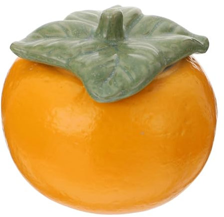 OKUMEYR Orange Shaped Ceramic Tea Canister Food Storage Jar Portable Airtight Tea Jars for Kitchen Pantry