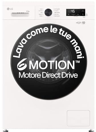 LG W4NX1095NWB Lave-sécheuse 9/5 kg Série X1, classe A/E, machine à laver sèche-linge, 1400 tours, Wi-Fi, technologie 6 mouvements Direct Drive, Top amovible, vapeur Allergy Care, Litonome, Blanc