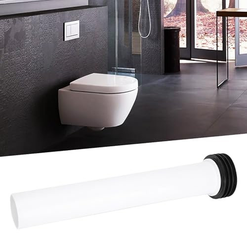 Pipe de Rince Droit Blanc pour Réservoir d'eau de Toilette Dissimulée, fabriqué à Partir Matériau PP, Facile à Utiliser, Application Polyvalente, Joint sécurisé, Taille Compacte, avec Installation