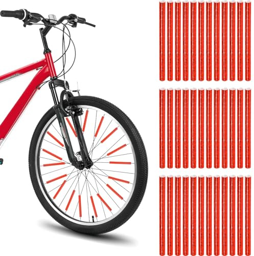 Canollo Speichenreflektoren Fahrrad 36 St체ck, 360째 Sichtbarkeit Speichen Reflektoren, Einfache Montage R채der Speichenreflektoren f체r Nachtfahrten, f체r Kinder und Erwachsene Fahrrad (Orange)
