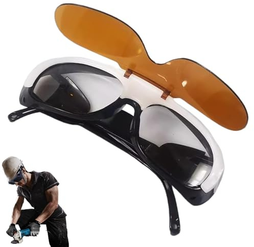 Occhiali da saldatura oscuranti automatici – 5,5 cm/2,17 pollici tempio circa 12,5 cm/4,92 pollici, lenti anti-graffio – Occhiali di protezione per uomini e donne Mig TIG TIG taglio