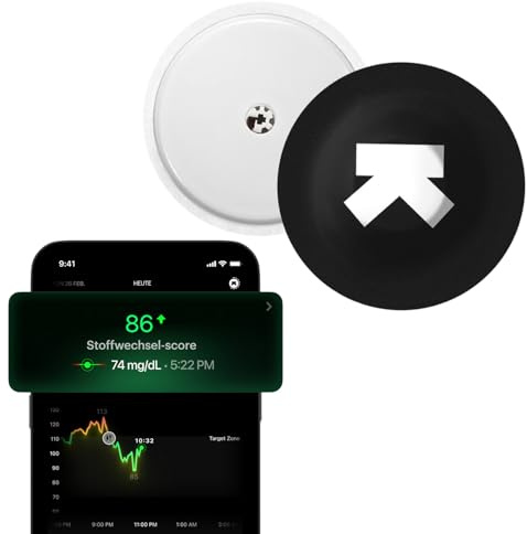 Ultrahuman M1 | Monitoraggio intelligente della glicemia tramite app | Ottimizza la tua dieta | Monitoraggio continuo della glicemia, sensori avanzati Freestyle Libre 2 Plus CGM (1 sensore)