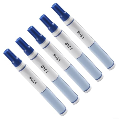 UTTASU Lödflödespenna 951, 10 ml låg-solid No-Clean applikator, 5-pack för PCB-kortsvetsning och elektronisk reparation