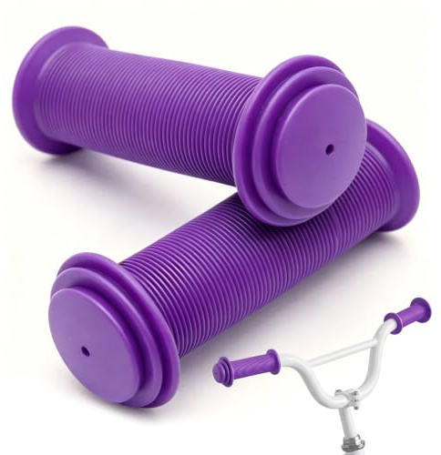 Zlokdraxy Poignées de Guidon Antidérapantes en Caoutchouc, Poignées de Trottinette Freestyle avec Protection de Sécurité et Antichoc, Conçues pour Draisiennes, Trottinettes et Vélos Enfants