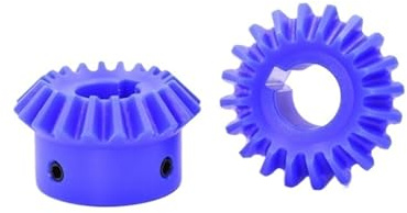 2 st. 2,5-moduls 90° koniska kugghjul 20T/25T borrning 14/15/16/18/20/22/24/25 mm med kilspår 1:1 raka plastkugghjul för CNC-utrustning(2.5 Module 20T Bore 18mm+Keyway 6mm)