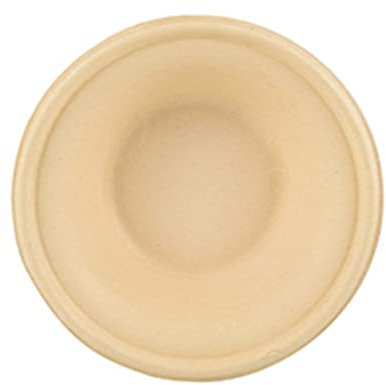 50 Papstar Schalen aus Zuckerrohr Einwegschalen Zuckerrohrschalen rund, natur pure, fasst 380 ml, Durchmesser Ø 15.1 cm, Höhe 4.6 cm, extra stabil und praktisch, biologisch abbaubar, #86293
