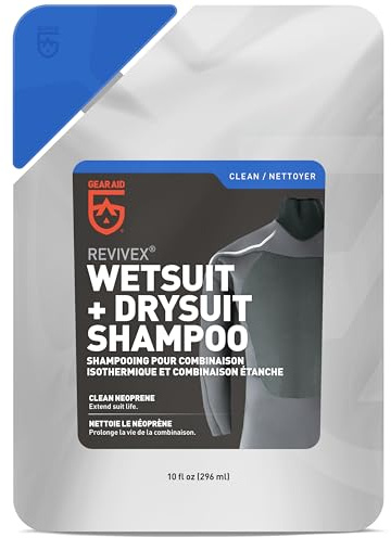 GEAR AID Wetsuit, Drysuit Cleaner and Conditioner – Wash Away Salt, Chlorine, and Residue with Concentrated Shampoo, Keeps Gear Fresh, Durable, and Ready for Use, 10 fl oz