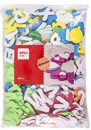 APLI – Borsa forme adesive EVA Lettere MAXI assortiti