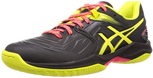 Asics Blast FF, Zapatillas de Balonmano Mujer, Negro (Black/Sour Yuzu 001), 37 EU