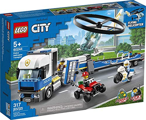 LEGO City Police Helicopter Chase 60244 Police Toy, Cool Building Set for Kids (317 Pieces)