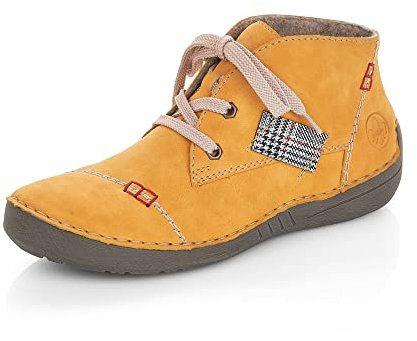 Rieker Dam bekväma skor 52543, dam snörskor, Gul 69, 41 EU