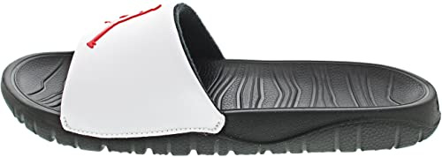 Nike Jordan Break Slide, Chaussures de Basket Homme, Noir/Rouge Universitaire-Blanc, 45 EU