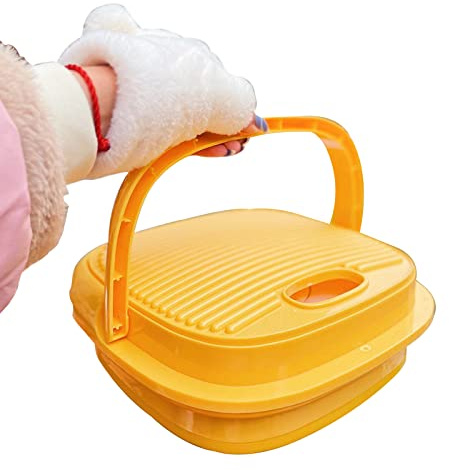 SRHIMEOS Mini Lavatrice, Vasca per Biancheria Pieghevole Portatile, Lavatrice a Turbina Tramite Lavatrice Compatta per Calzini Biancheria Intima Reggiseno