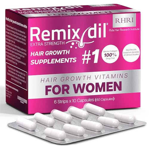 Hair Growth Vitamins Hair Growth Supplements For Women | Supports Thickness And Strength | Helps Reduce Breakage And Thinning | Promotes Healthy Scalp Function | 60 Capsules