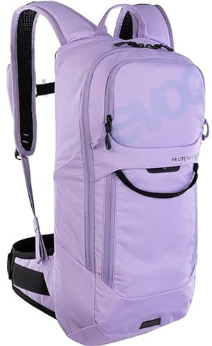 EVOC FR LITE RACE 10 Protektor-Rucksack ideal für Enduro-Rennen, Backpack (Fahrradrucksack mit LITESHIELD BACK Rückenprotektor, LITESHIELD SYSTEM AIR, Werkzeugfach, Größe: M/L), Purple Rose
