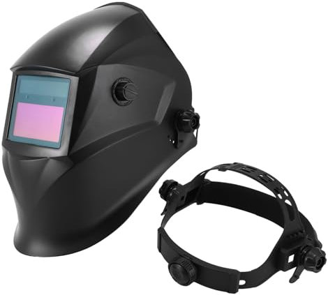 Welding Mask Auto Darkening - Solar Battery Powered Welding Helmet, Large Viewing Screen Electrical Welding Helmet Mask Adjustable Welding Mask with 10 Protective Film for Mig Tig Arc