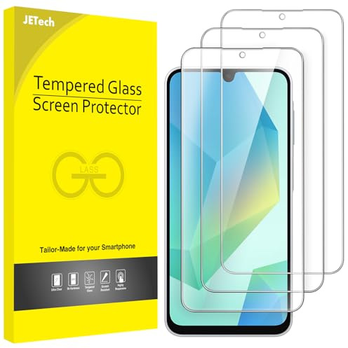 JETech Protector de Pantalla para Samsung Galaxy A16 5G / 4G 6,7 Pulgadas, Cristal Vidrio Templado 9H, Anti-Arañazos, HD Transparente, 3 Unidades
