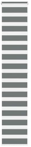 vidaXL Zebrarollo Dunkelgrau 50x200 cm Stoffbreite 45,9 cm Polyester, Zebra-Rollo, Doppelrollo, Zebra-Jalousie für Fenster, Doppelrollo, Zebra-Rollo