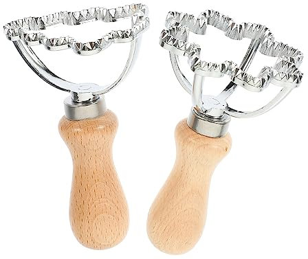 Cabilock Cortadores De Galletas y Ravioles Multifunción 2 Piezas De Aleación De Zinc Formas De Copo De Nieve y Árbol De Navidad Para Cocina y Repostería Doméstica