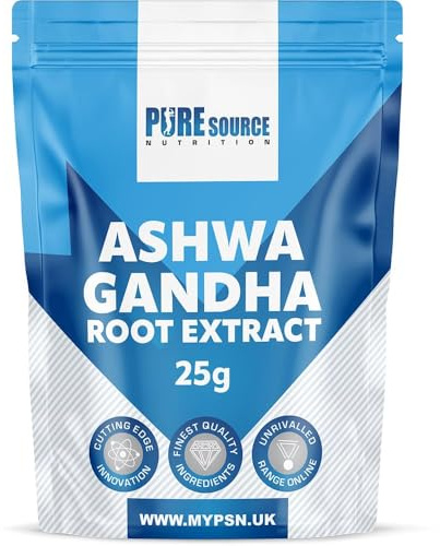 Organic Ashwagandha Powder 25g Supports Immunity | Premium Ashwagandha Root Superfood Anxiety, Stress & Fatigue Relief, Sleep Aid, Energy Increase Zero Additives Vegan Powder by PSN (25g)