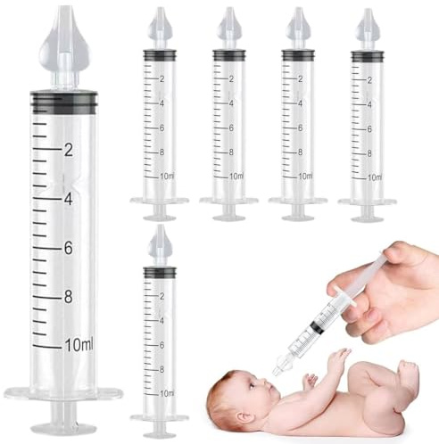 Olive Nasali Per Lavaggi Neonato, 6 pezzi, Baby Doccia Nasale Sicuro e Confortevole, Irrigazione Nasale Riutilizzabile Portatile Aspiratore Nasale, Olive Nasali per Lavaggi Neonato, Beccuccio Morbido