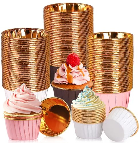 Lot de 150 caissettes à muffins en papier d'aluminium - Pour mariage, anniversaire, fête