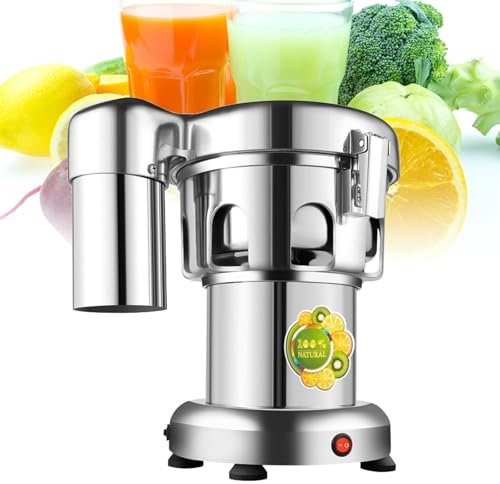Kommersiell juicepress 370W, centrifugaljuicer, 2800RPM elektrisk citrusjuicer, elektrisk juicepress med filter, citrusjuicer i rostfritt stål