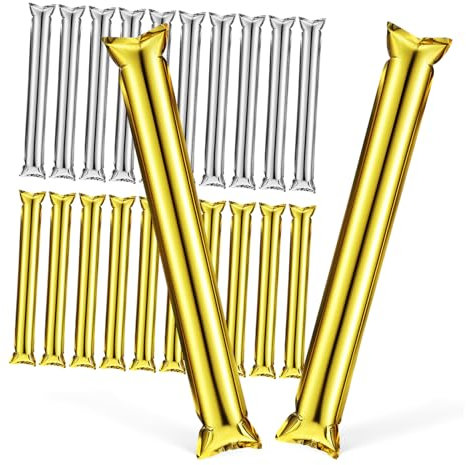 IMIKEYA 24pcs Inflatable Cheering Sticks Bright Color Stadium Noisemakers for Concerts Sports Events Parties Easy to Carry Quantity for Group Cheer