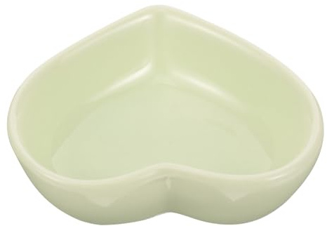 Mobestech Ciotola in Ceramica per Animali Forma di Cuore Piccola e Anti-ribaltamento Contenitore Acqua e Cibo per Criceti Ratti e Gatti Facile da Pulire e Pratica