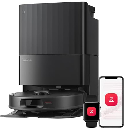 roborock Qrevo S Pro Robot Vacuum Cleaner with Mop, 18,500 Pa Suction, Upgraded from QV 35S, Anti-Tangle, Smart Obstacle Avoidance, Custom Carpet Strategy, 75°C Mop Self-Cleaning, All-in-One Dock