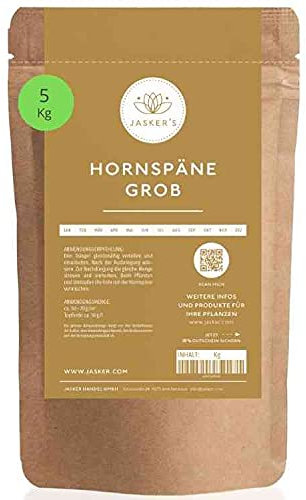 Hornspäne 5 Kg I Grob I 100% BIO Naturdünger I Organischer Dünger für Rasen, Balkon & Gartenpflanzen I Pflanzendünger für kräftige Pflanzen