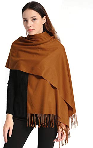 Arctic Penguin Pashmina Schal Kaschmir Stolen Damen Schultertuch für Frauen Hochzeit Kaschmirschal Herren Umschlagtuch Winter/ (Kaffee)
