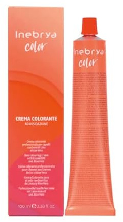 Crema colore permanente per capelli con semi di lino e aloe vera 100ml INEBRYA 6.20 biondo scuro viola cherry