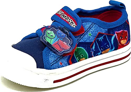 PJ Masks - Scarpe da ginnastica in tela per bambini, con velcro, colore: blu, multicolore, 28 EU