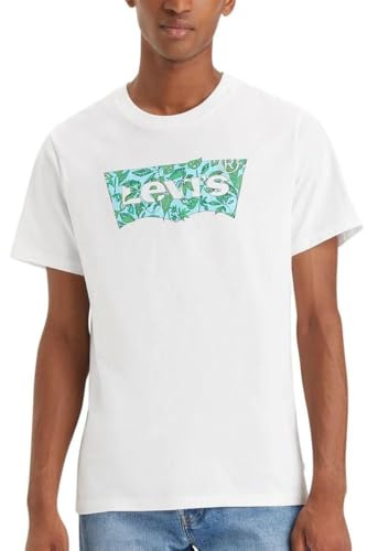 Levi's Graphic Crewneck Tee T-shirt, Floral Bw White+, L Uomo
