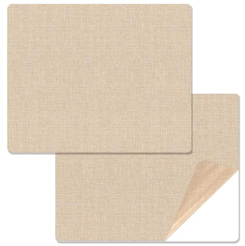 2 pezzi di toppe per riparazione tessuto, toppe autoadesive per riparazione tela 11x8 pollici toppe in tessuto impermeabili kit di riparazione tela per divani, tende, mobili, tende da sole (beige)