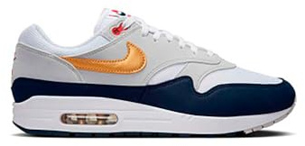 Nike Herren Air Max 1 Sneaker, Obsidian Metallic Gold White, 42 EU