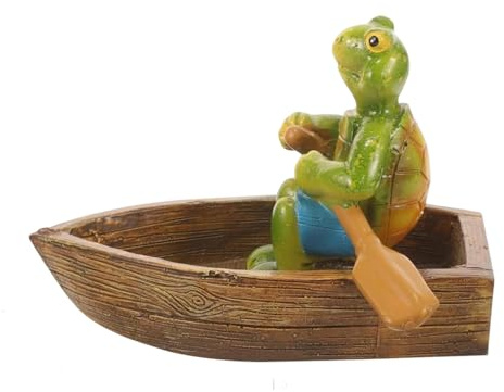 Hiemible Animal Garden Statues,Floating Pond Decoration Sculpture - Floating Resin Frog Turtle Shape Figurines for Fish Tank Garden Swimming Pool Patio Yard Fence Pond