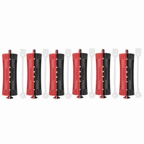Bigodini per Styling Capelli, 6Pcs Set Rulli per capelli Heat Perm Rod Clip di capelli Bigodini Curling Styling Perms Strumento con fermaglio elastico, Bigodini Morbidi Flessibili