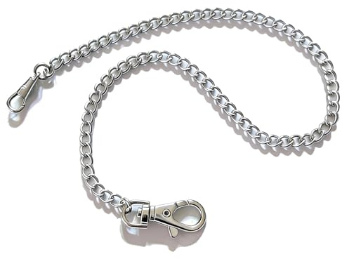 YAFIYGI Pocket Watch Chain Vintage Silver Chains for Men Vests and Belts Classic Metal Accessory for Mens Watches Stylish Chain with Retro Charm for Daily or Formal Wear