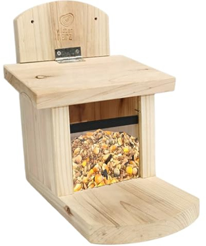 Para Ardillas Dispensador De Alimentación De Madera