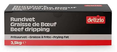 Graisse de bœuf Delizio pour fritures - Carton de 2.5kg - Etui de 2.5kg