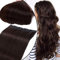 UK-Fashion-Shop Extensions Echthaar Clip In 100% Remy Echthaar Haarverlängerungen Dünn Weft Glatt 1 Tressen 5 Clips 30cm/40g (02 dunkelbraun)