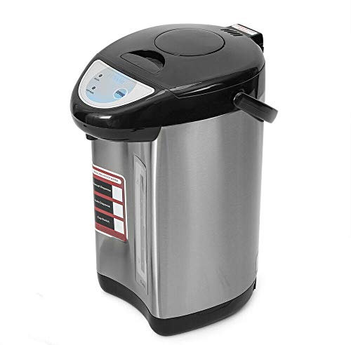 Heißwasserspender, 4 Liter Wasserspender Edelstahl Wasserkocher mit Hitzeerhaltungsfunktion Teekocher Thermopot für Schule Zuhause Büro (5.8L Schwarz)